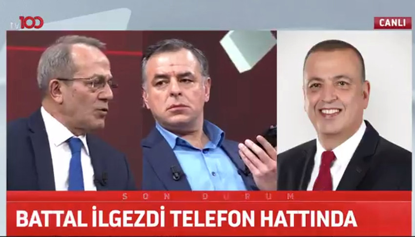 31 Mart yerel seçimlerinde CHP'den yeniden aday gösterilmediği için CHP'den istifa eden Ataşehir Belediye Başkanı Battal İlgezdi TV100 ekranlarındaki canlı yayına telefonla bağlanarak gazeteci Şaban Sevinç'i yalan söylemekle suçladı... 