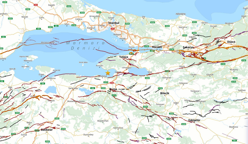 Marmara Denizi'nde 3.6 büyüklüğünde bir deprem meydana geldi. 