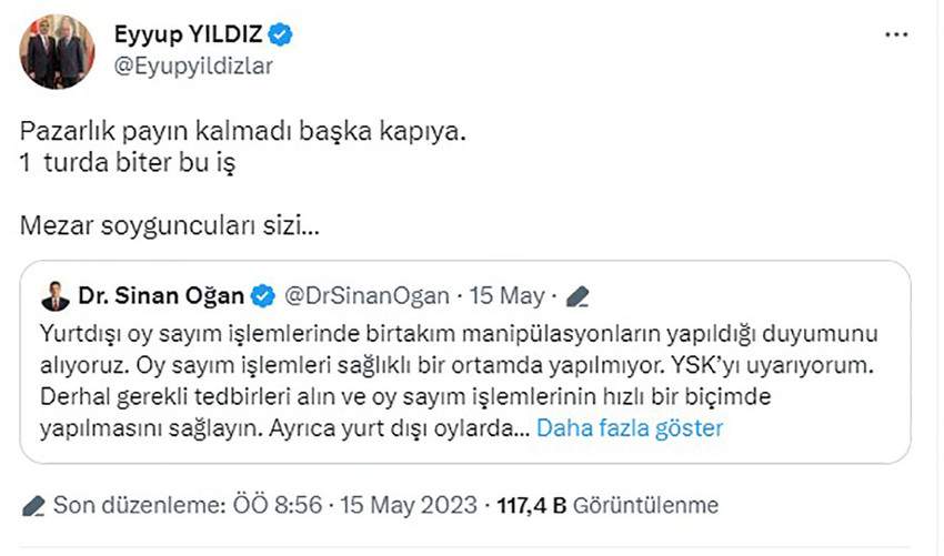 Bahçeli'nin danışmanından Sinan Oğan'a: Pazarlık payın kalmadı başka kapıya - Resim : 1