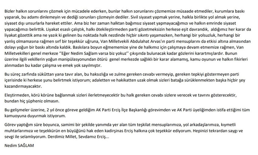 AK Parti'de ''Erdoğan'a teşekkür'' istifası - Resim : 2