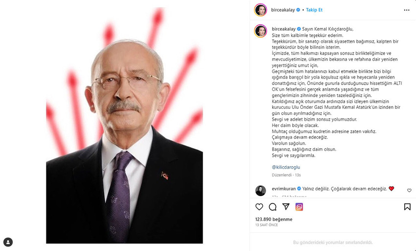 Birce Akalay'dan Kılıçdaroğlu'na mektup - Resim : 1