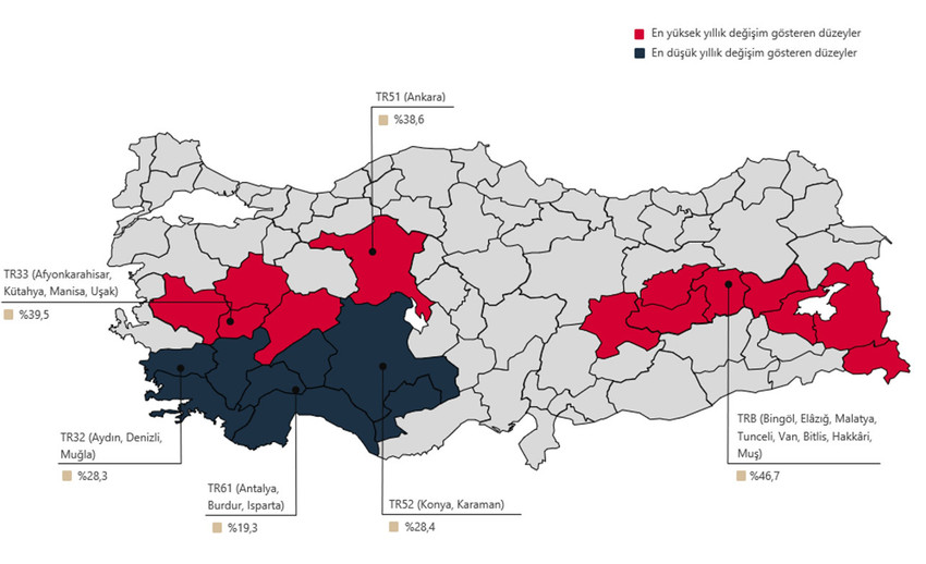 Türkiye Cumhuriyet Merkez Bankası verilerine göre Türkiye'nin konut fiyat endeksi, Mart ayında bir önceki yılın aynı ayına göre nominal olarak yüzde 32,3 oranında arttı, reel olarak ise yüzde 4,2 oranında azaldı.