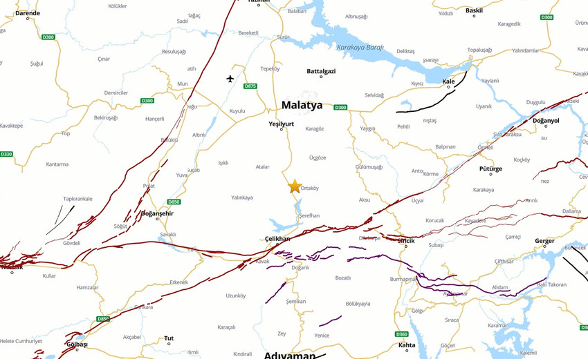 Malatya'da saat 05:52'de 4.4 büyüklüğünde deprem meydana geldi.