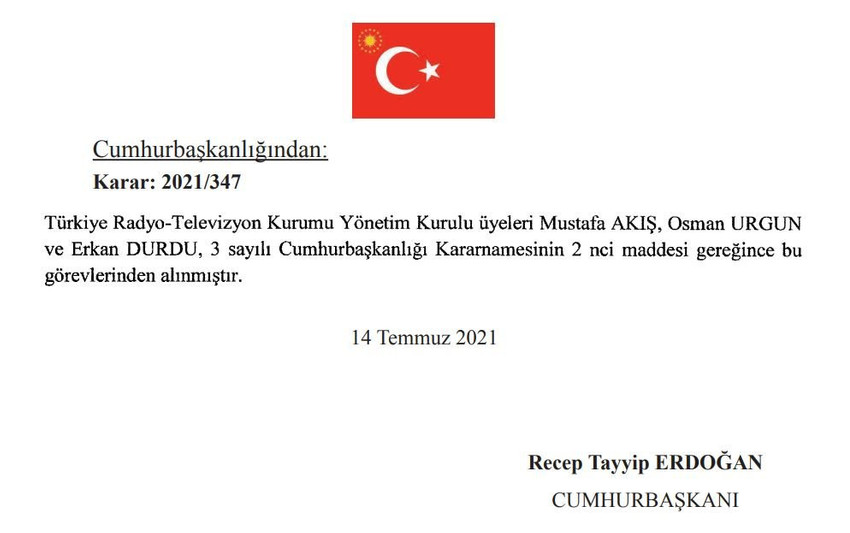 Erdoğan 3 RTÜK üyesini görevden aldı - Resim : 1