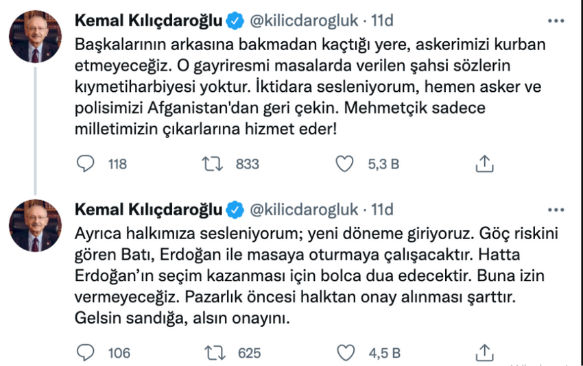 Kılıçdaroğlu'ndan flaş 'Afganistan' açıklaması: Erdoğan ile... - Resim : 1