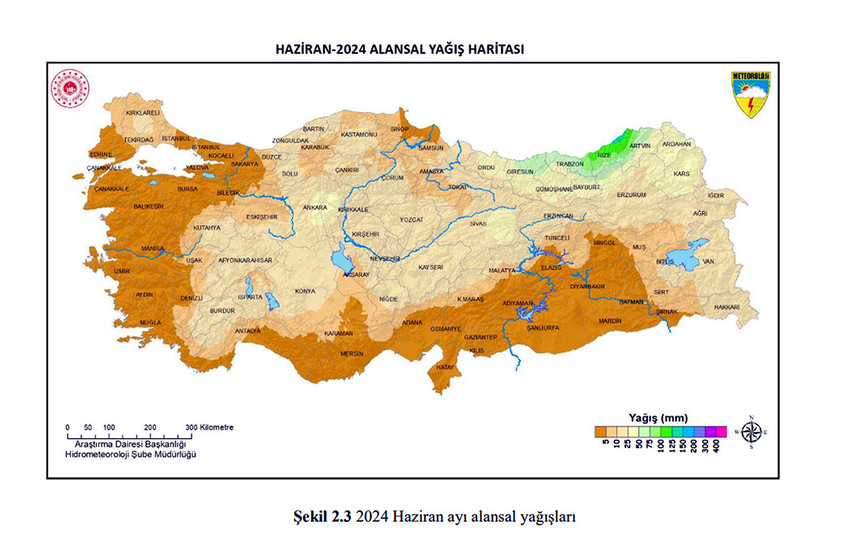 Türkiye genelinde yağışlarda yüzde 65 azalma yaşanırken, son 23 yılın en düşük haziran ayı yağışı gerçekleşti.