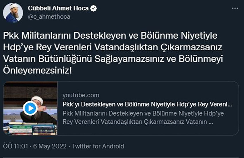 Cübbeli Ahmet HDP seçmenine beddua etti: Oy verenlerin... - Resim : 1