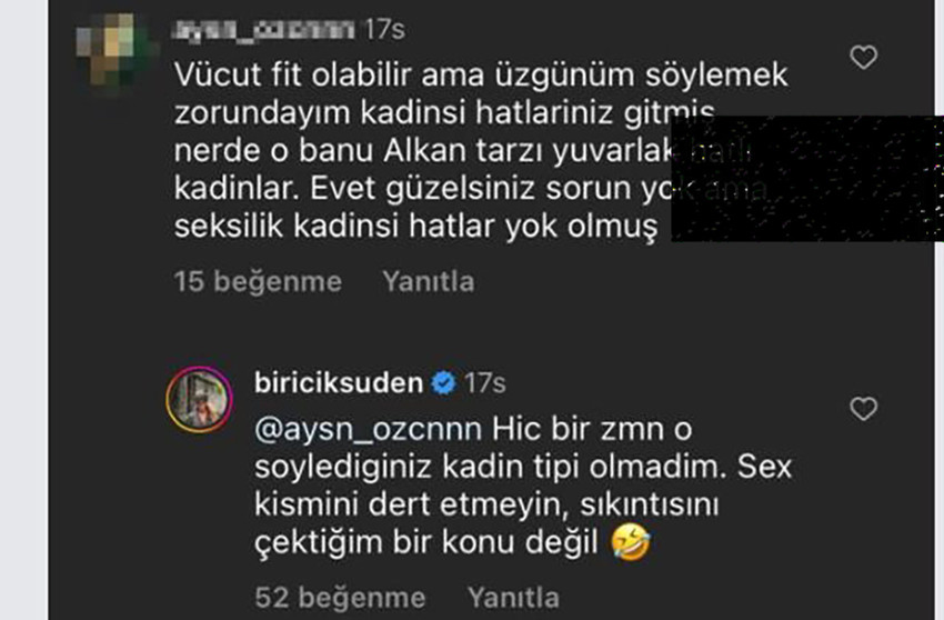 Mazhar Alanson'un eşi Biricik Suden'den fotoğrafına ''Seksilik yok'' diyen takipçisine olay yanıt - Resim : 2