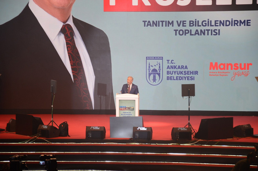 Ankara Büyükşehir Belediyesi Başkanı Mansur Yavaş, ‘5 Yılın Projeleri Tanıtım ve Bilgilendirme Toplantısı’nda 
