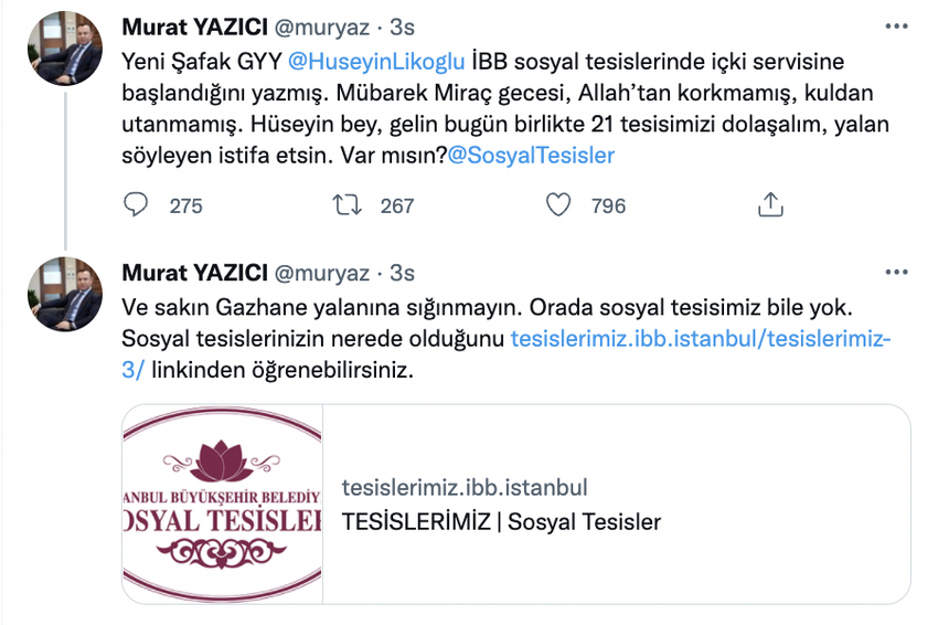 İBB'den yandaş medyaya rest: ''Yalan söyleyen istifa etsin, var mısın?'' - Resim : 1