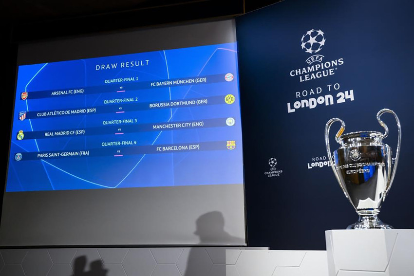 UEFA Şampiyonlar Ligi’nde çeyrek final ve yarı final eşleşmeleri için kura çekimi gerçekleştirildi.
