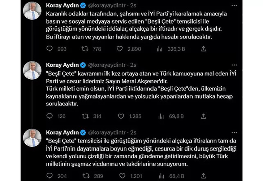 İYİ Partili Koray Aydın iddialara cevap verdi: Alçakça bir iftiradır - Resim : 1