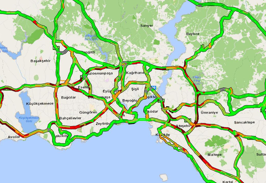İstanbul'da trafik durma noktasına geldi - Resim : 1