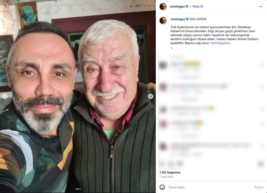 Usta oyuncu ve tiyatro yönetmeni Ahmet Gülhan, 85 yaşında hayatını kaybetti.