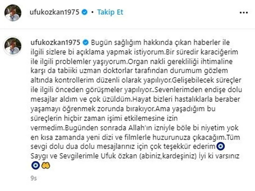 Ufuk Özkan'dan üzücü haber! Organ nakli iddialarına yanıt verdi - Resim : 1