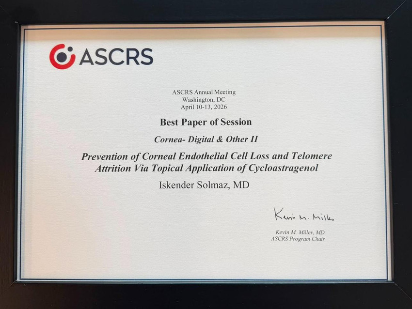 Op. Dr. İskender Alkın Solmaz, ASCRS 2026 Kongresi'nde