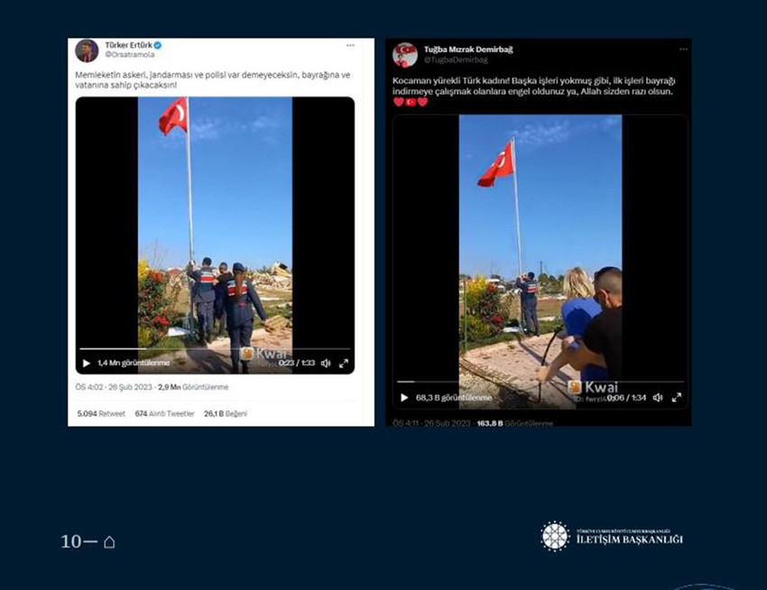 İletişim Başkanlığı'ndan ''Jandarma Türk bayrağını indirmek istedi'' iddiasına yanıt - Resim : 2