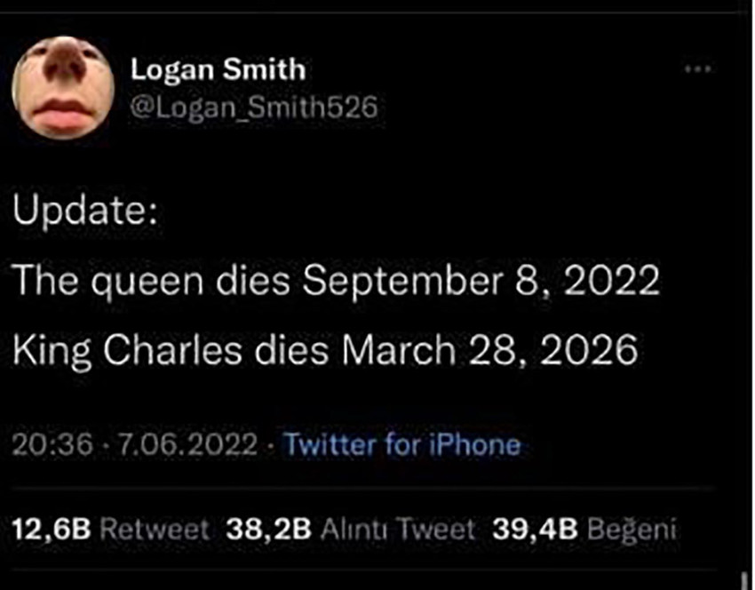 Sosyal medya bunu konuşuyor: Kraliçe'nin öleceği günü önceden bildi! - Resim : 1