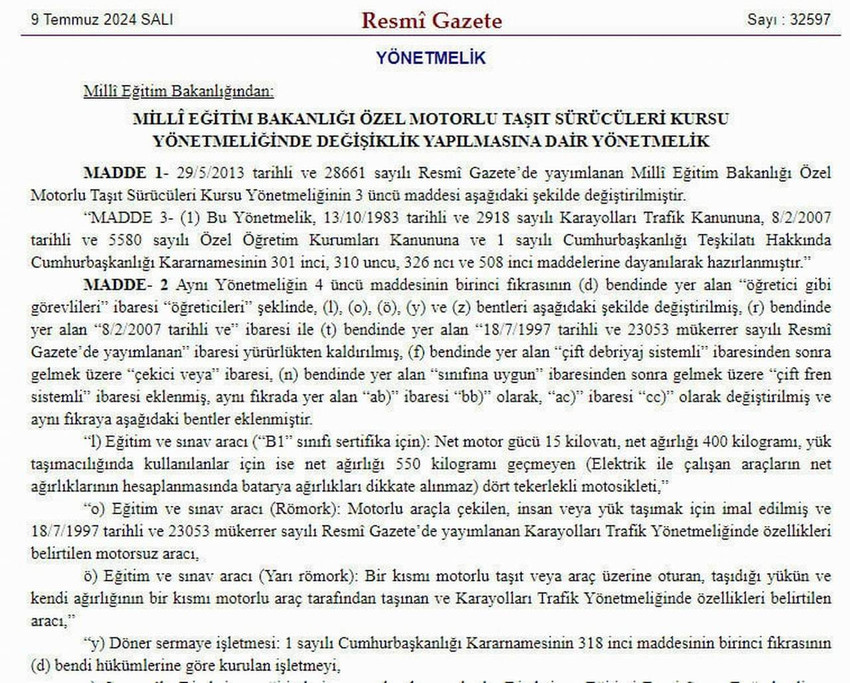 Ehliyet sınavlarına dair değişiklik içeren karar Resmi Gazete'de yayımlandı. Yeni düzenlemeden başkası yerine sınava girenlere verilen ceza arttırılırken, hem sınav süresi değişti hem de direksiyon sınavındaki park manevrası kuralı...