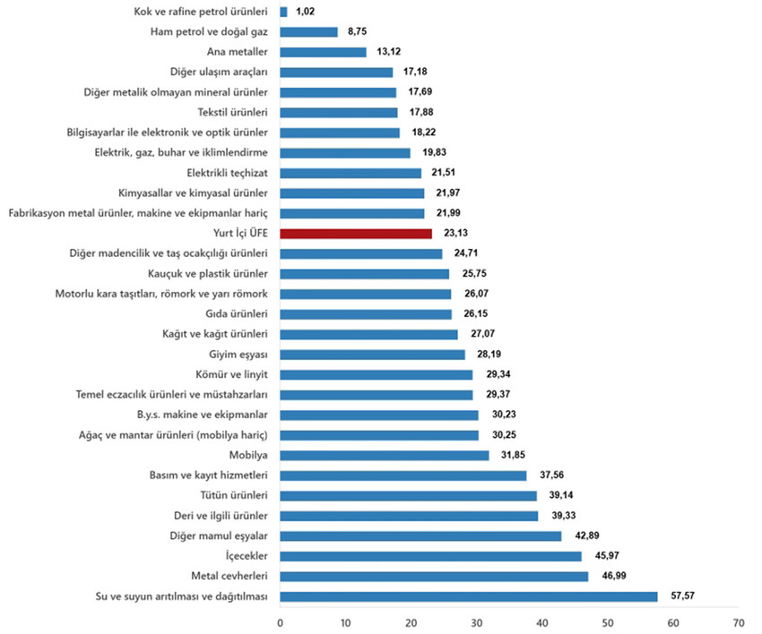 Türkiye İstatistik Kurumu 2025 yılının beşinci enflasyon rakamları olan Mayıs ayı TÜFE ve ÜFE rakamlarını açıkladı. TÜİK'in verilerine göre  Tüketici fiyat endeksi (TÜFE) yıllık %35,41 arttı, aylık %1,53 arttı, Yurt İçi Üretici Fiyat Endeksi (Yİ-ÜFE) yıllık %23,13 arttı, aylık %2,48 arttı.