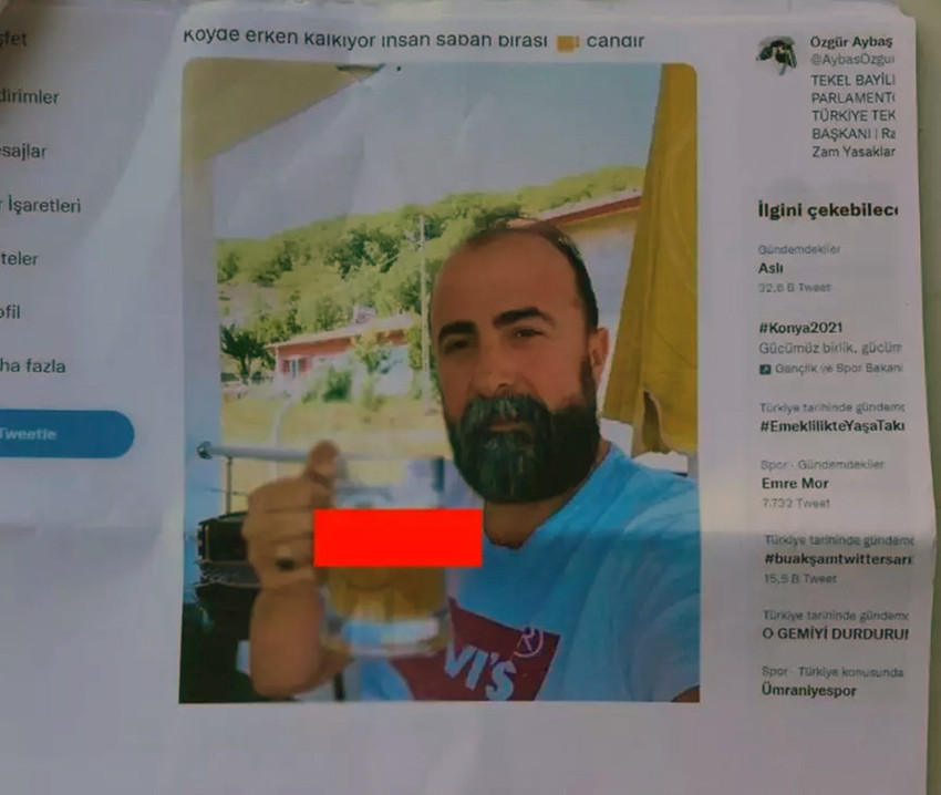 Tekel bayileri başkanı Özgür Aybaş'a ''alkol paylaşımı'' cezası