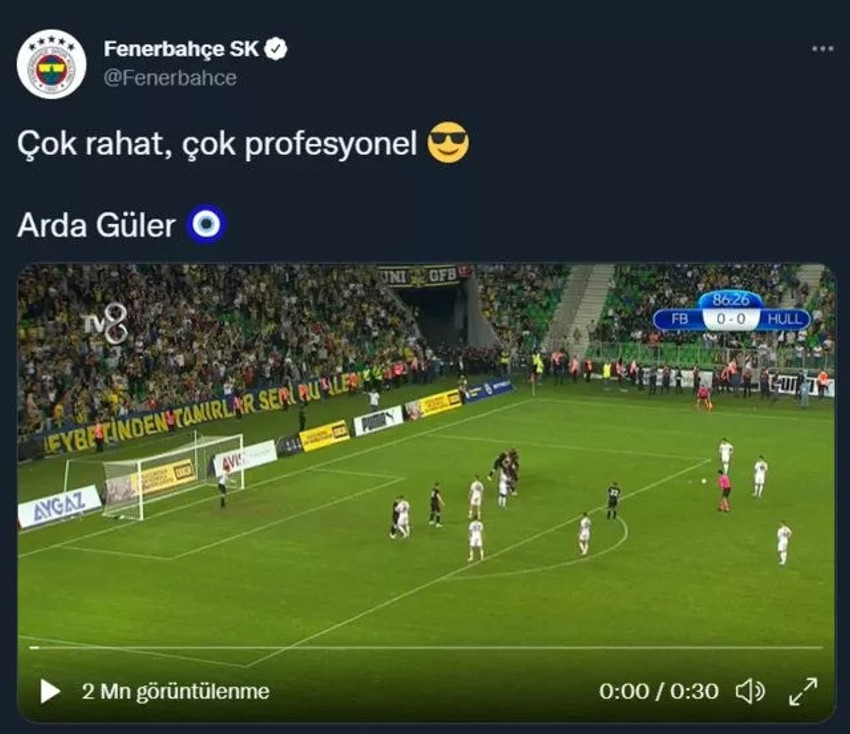 Arda Güler geceye damga vurdu! Fenerbahçe'den ''Kurtlar Vadisi'' paylaşımı - Resim : 2