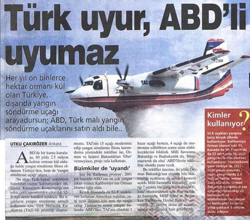AK Parti'nin iktidara gelir gelmez raftan kaldırdığı proje: Yerli yangın uçağı - Resim : 1