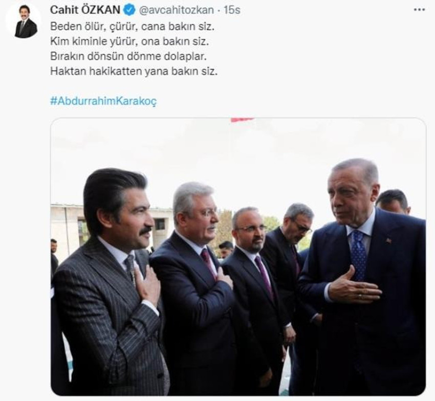 AK Parti'de krize neden olan Cahit Özkan'dan ''Erdoğan'' paylaşımı - Resim : 1