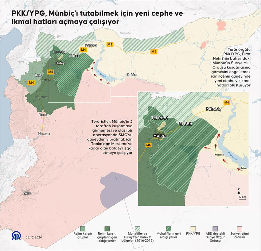 Suriye'de muhaliflerin stratejik öneme sahip Hama'ya girdiği, kent merkezine doğru ilerlediği belirtildi. Suriye ordusu Hama'da kontrolü kaybettiklerini duyurdu.