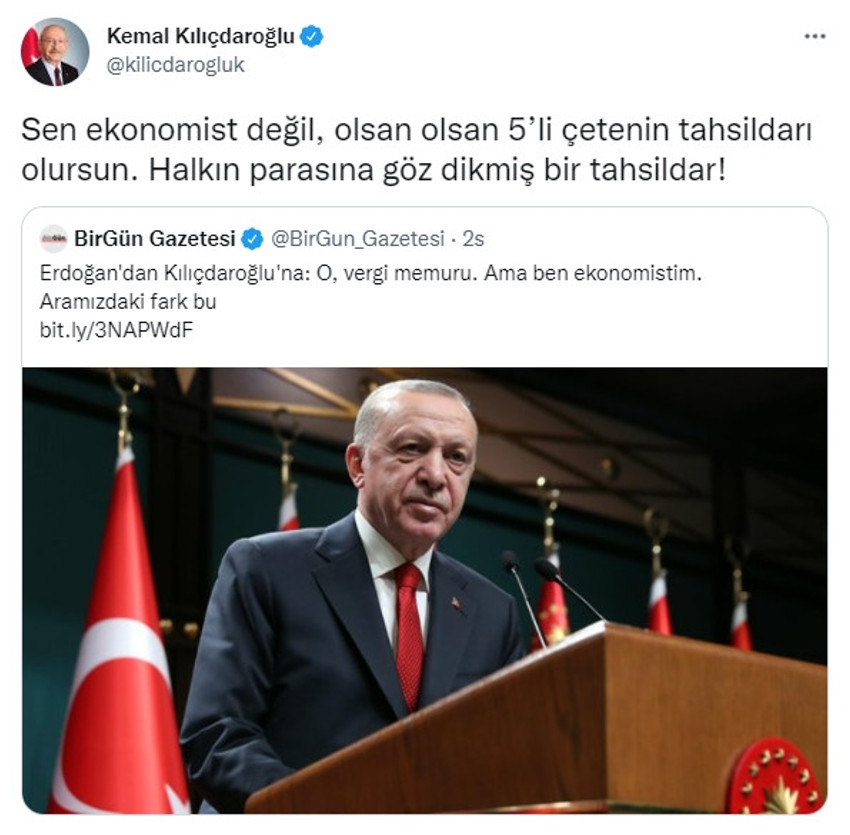 Kılıçdaroğlu: ''Sen ekonomist değil, olsan olsan 5'li çetenin tahsildarı olursun'' - Resim : 1