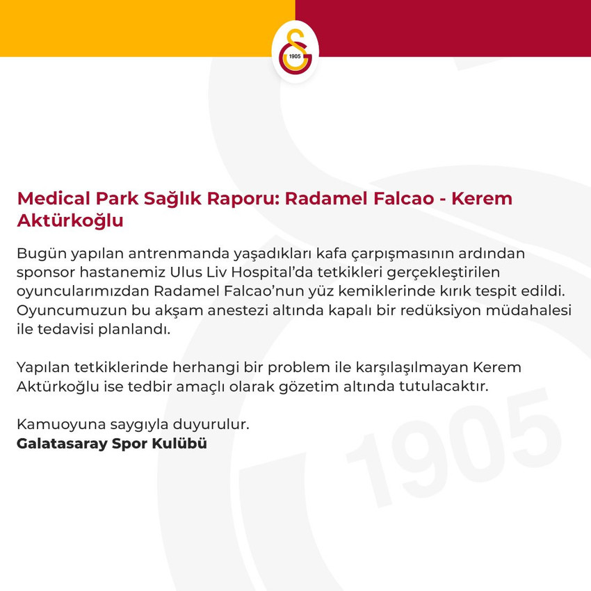 Galatasaray'a büyük şok! İki oyuncu hastaneye kaldırıldı - Resim : 1