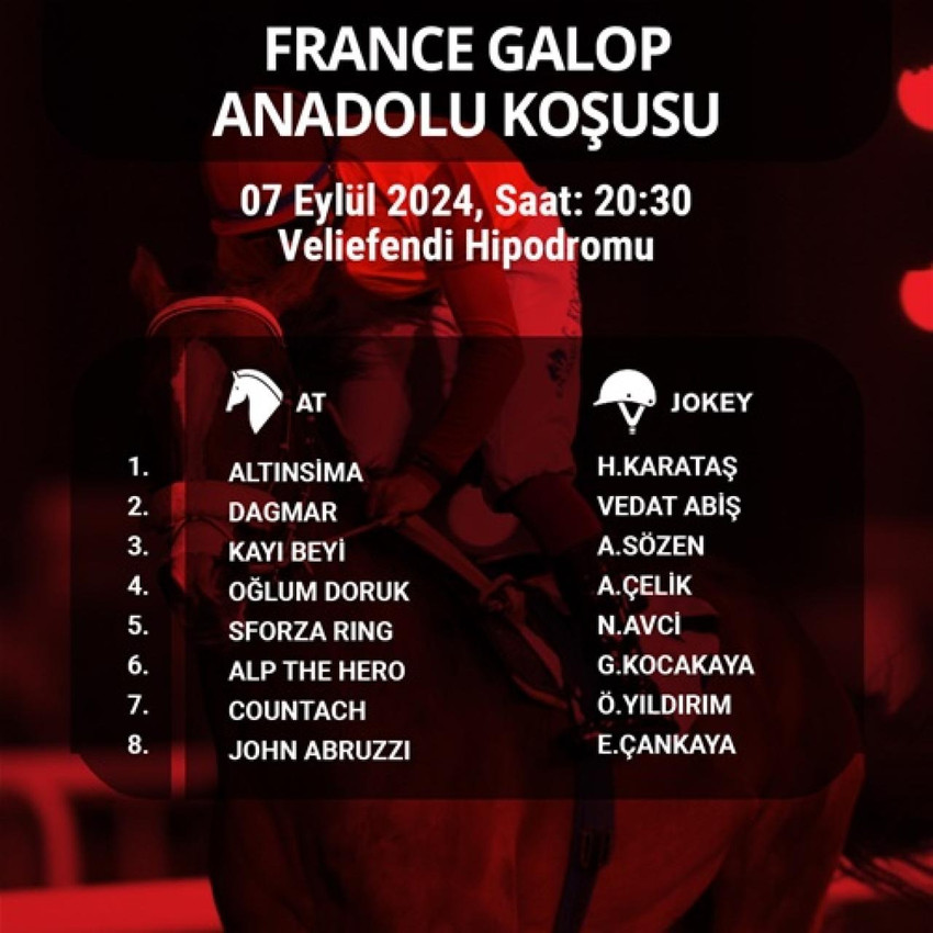 Şampiyon safkanların ve yarış hayatına merhaba diyecek tayların da start alacakları Yarış Festivali'nin 1. gününde ilk koşu saat 16.45'de başlarken, 2. gün de ise ilk koşunun startı saat 13.30'da verilecek.