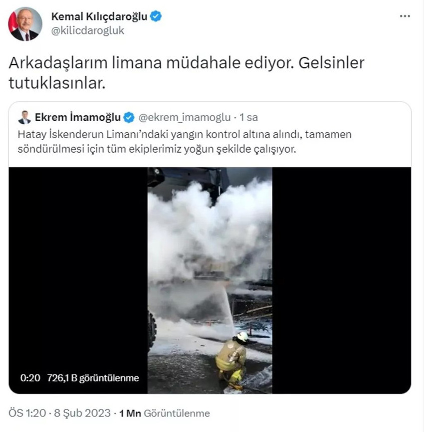 Kılıçdaroğlu deprem bölgesinden ''gelsinler tutuklasınlar'' deyip paylaştı