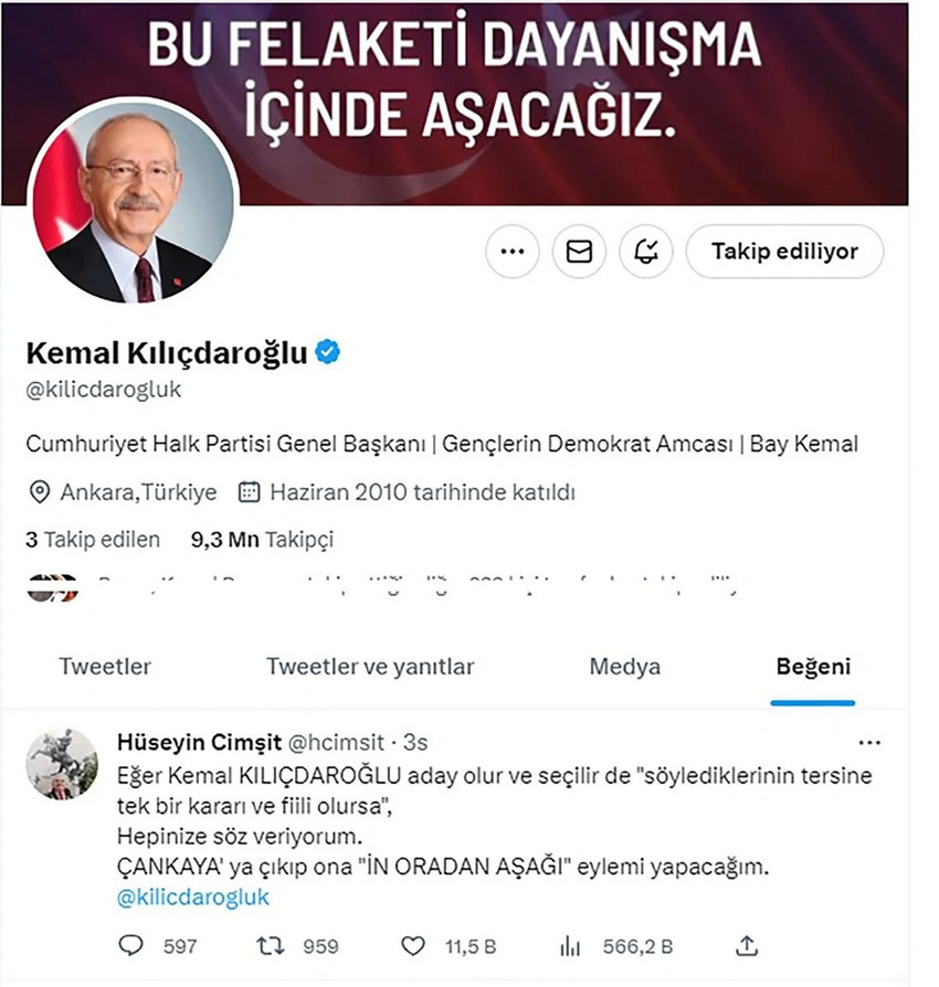 Kılıçdaroğlu'nun beğendiği paylaşım Twitter'da gündem oldu - Resim : 1