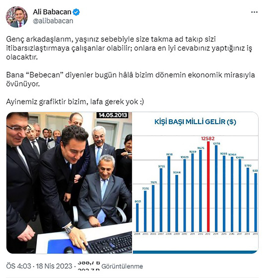 Babacan'dan, kendisine ''Bebecan'' diyen Erdoğan'a yanıt verdi - Resim : 1