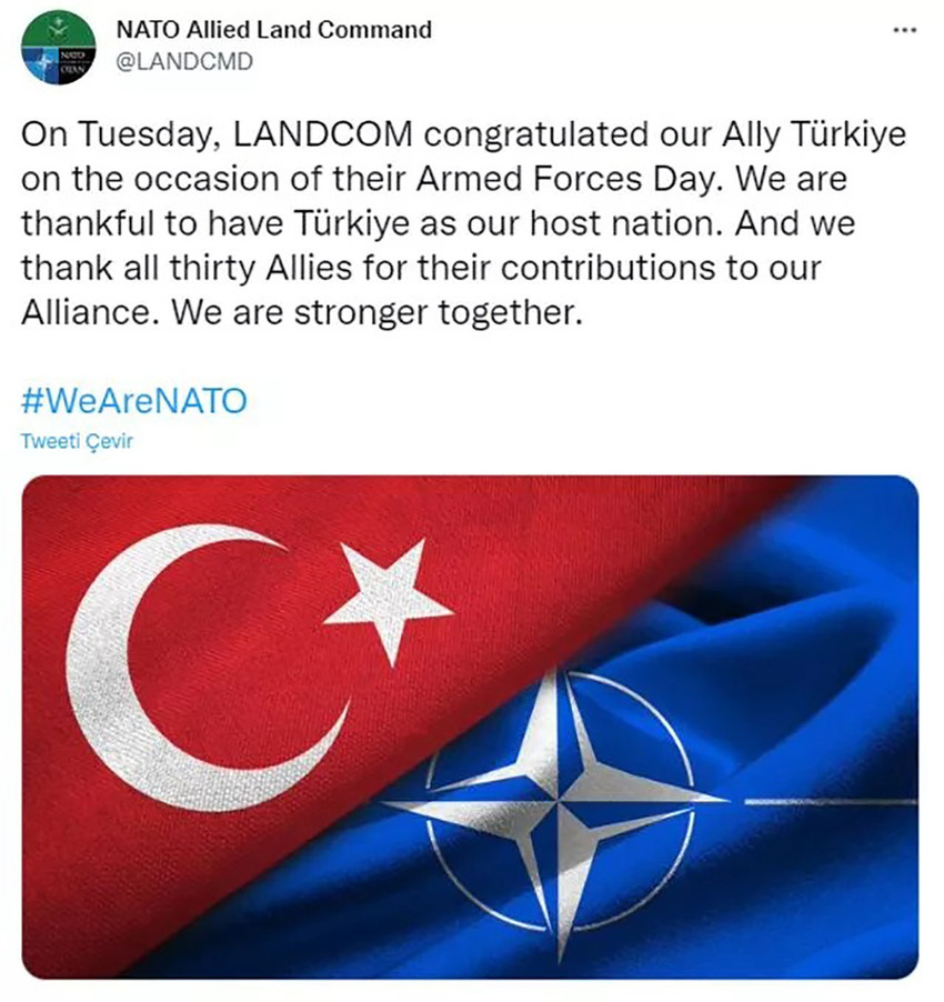 Yunanistan’ın tepkisi sonrası 30 Ağustos paylaşımını silen NATO'dan yeni hamle - Resim : 1