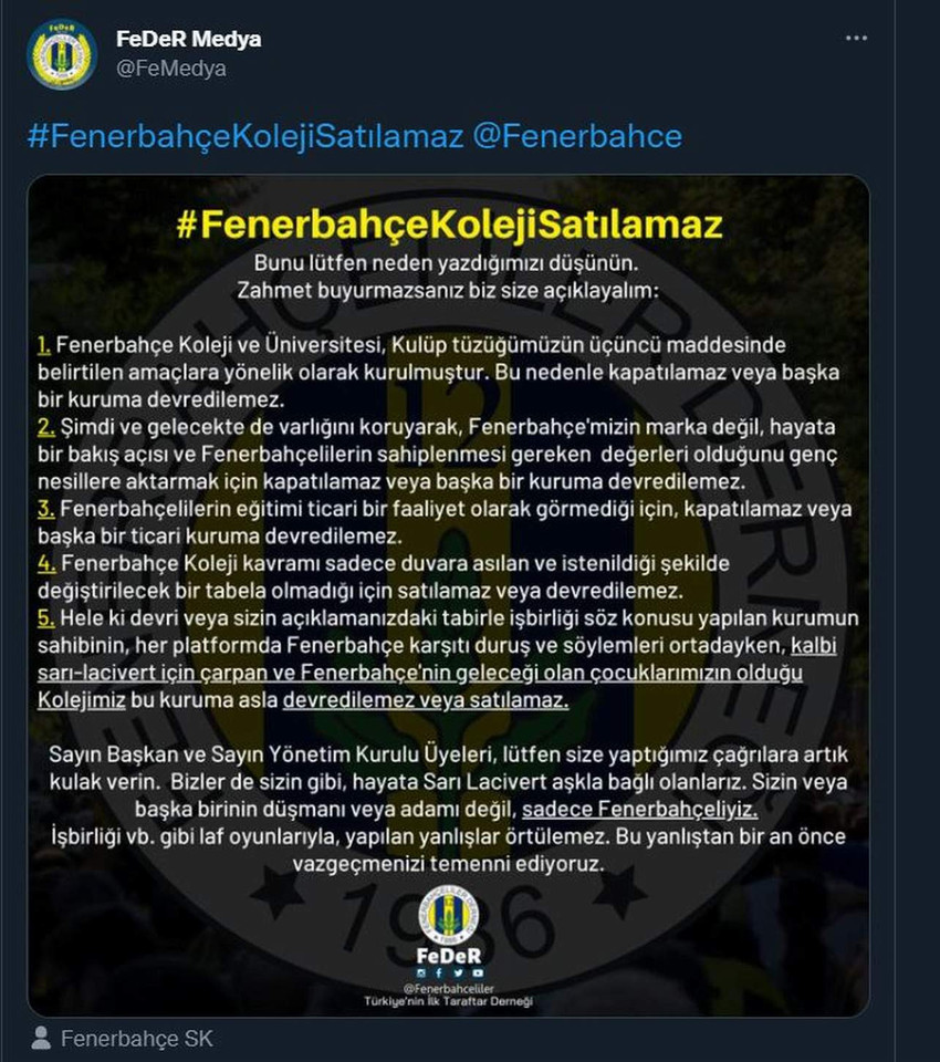 Fenerbahçe Eğitim Kurumları ve Eğitim Tesisleri