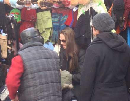 Angelina ve Brad alışeverişte