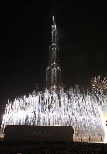 Burj Dubaiye muhteşem açılış