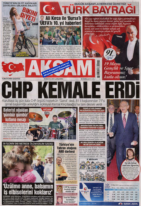 19 Mayısı üç gazete unuttu