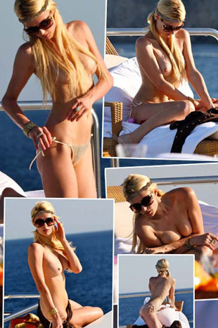 Paris Hilton üstsüz yakalandı!