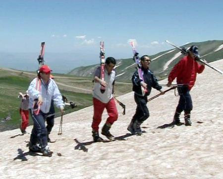 Ağustosta kayak yaptılar!