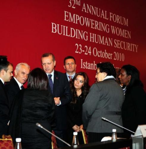 Erdoğan kadın hakları panelinde konuştu