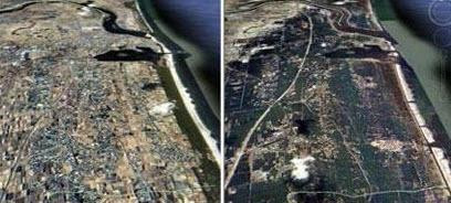 Google Earthten felaketin boyutu