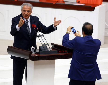 Mecliste veda pozları