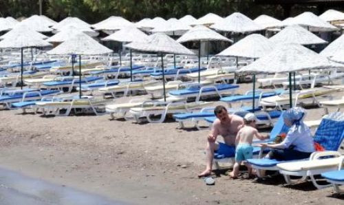 Bodrum sahilleri boş kaldı