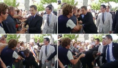 Sarkozy saldırıya uğradı !