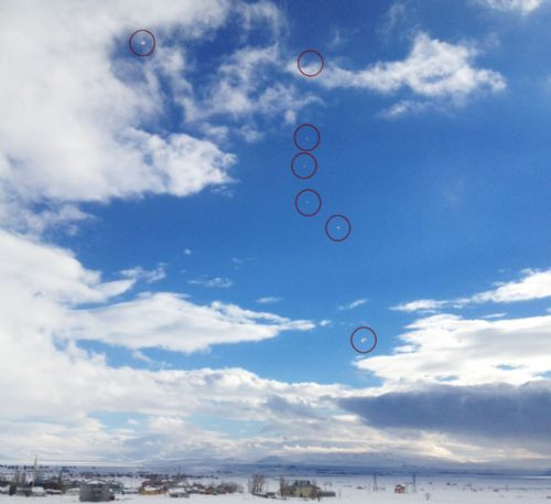 En net UFO görüntüsü Ağrıdan!