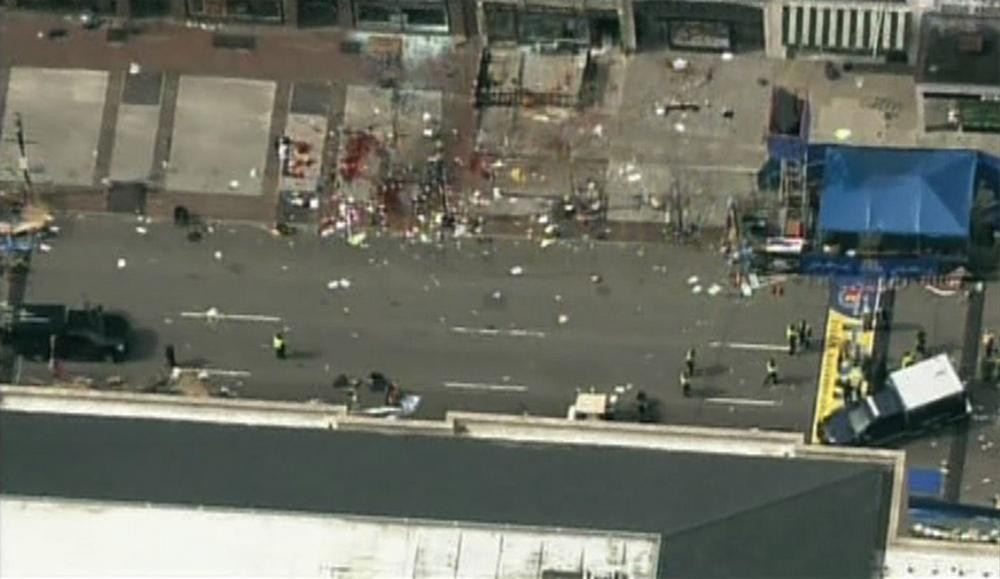 Boston Maratonu kana bulandı