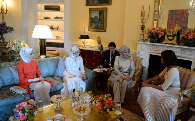 Ev sahibi Michelle Obama...
